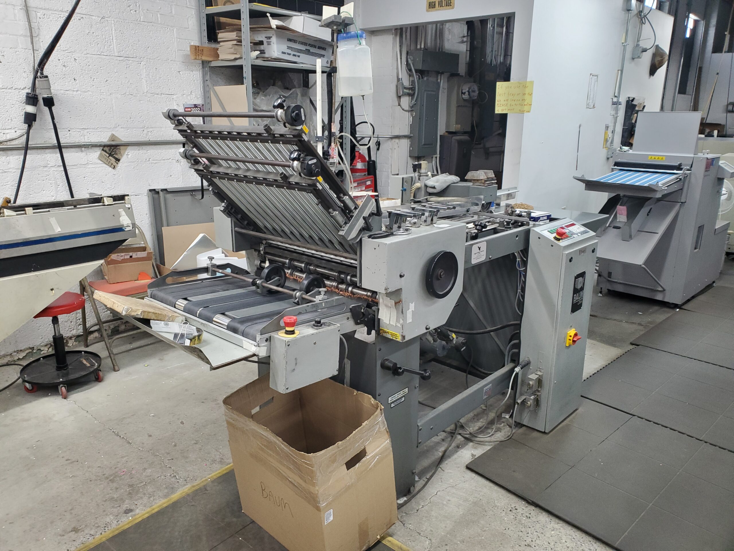 Baum folder bindery equipment for sale