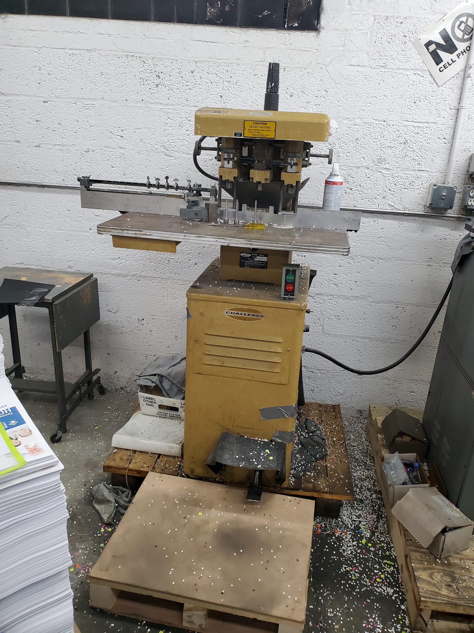 Challenge paper drill bindery equipment for sale